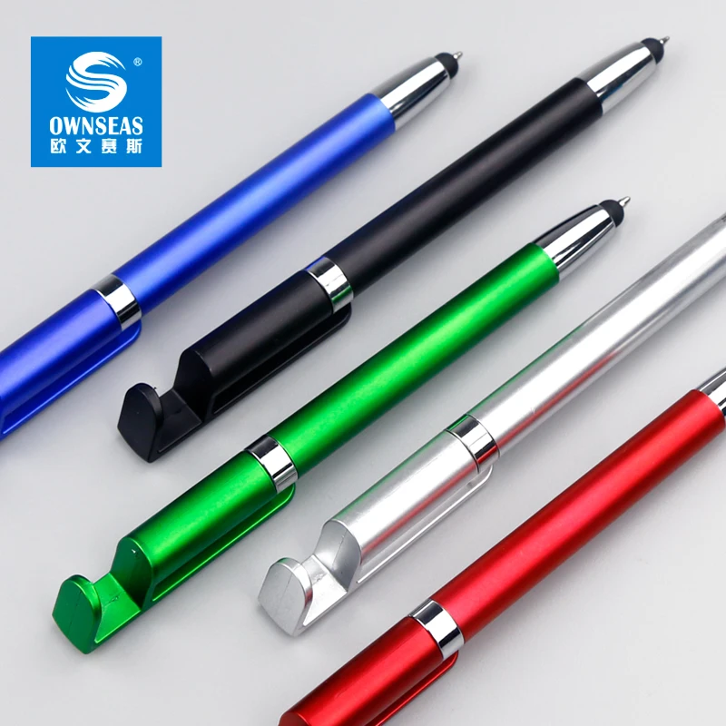 Многофункциональная шариковая ручка с сенсорным экраном 3 в 1 с держателем для телефона, стилус для мобильного телефона, шариковая ручка