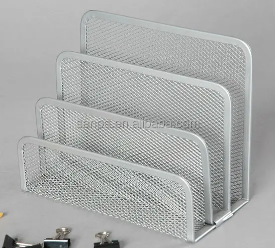 
2017 Metal Mesh Office desktop Letter Paper Holder letter tray 