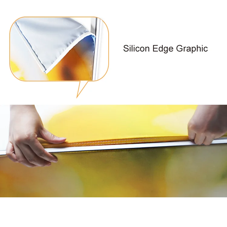 Folding Advertising Trade Show Equipment 3x3 4x3 SEG pop up display banner stand