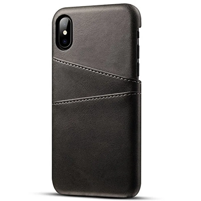 Wallet Phone Case, Slim PU Leather Back Case Cover With Credit Card Holder for iphone X