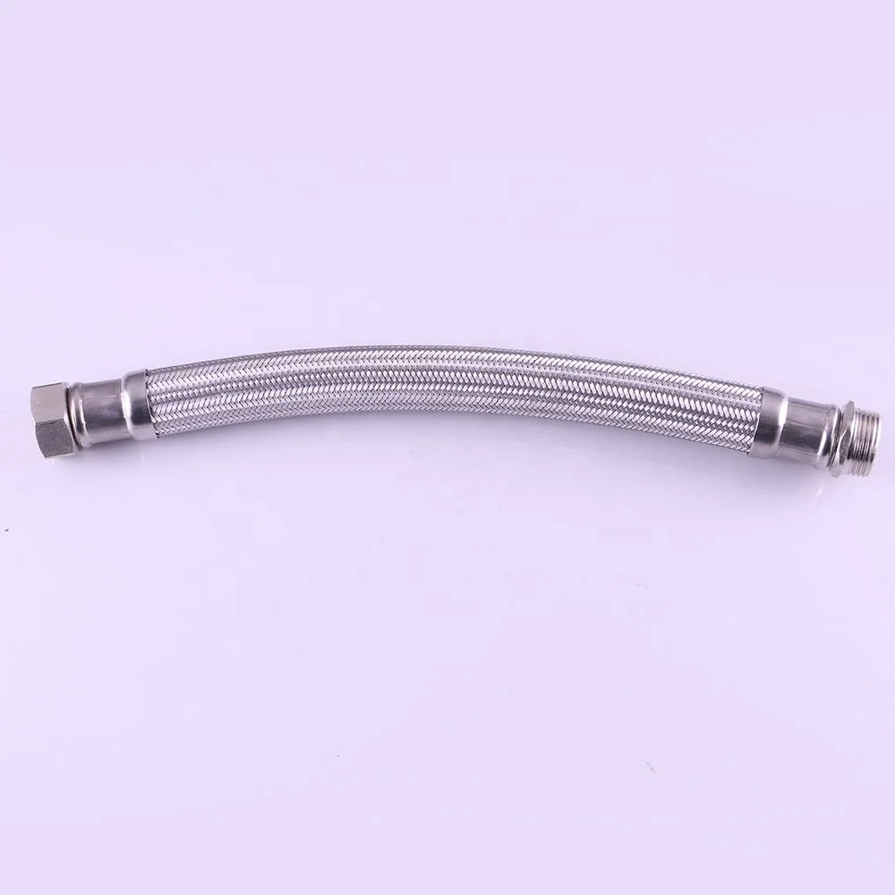 DN25 Water purification Super large flow stainless steel braided High pressure  hose for booster pump