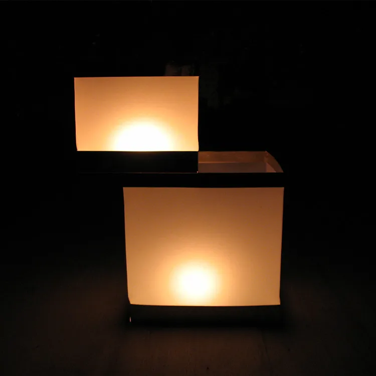 Square Shape Biodegradable Paper Floating Water Lantern