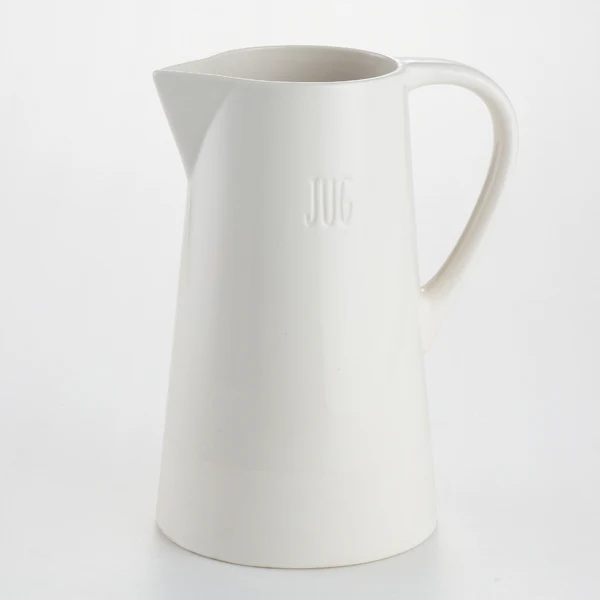 Hot sale white houseware ceramic wholesale pitcher customized logo