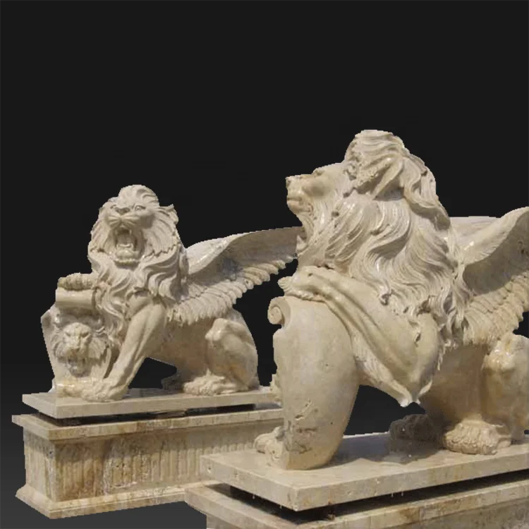 High quality  decorative italian animal  marble lion   statues