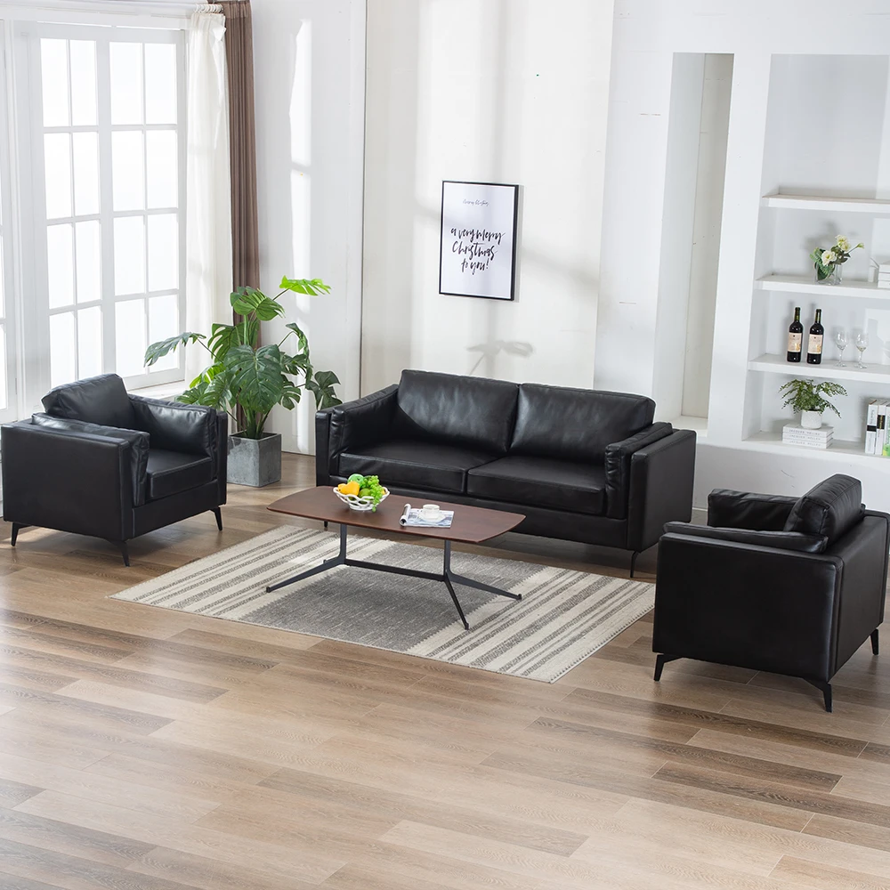 
David HL-8082 Italy Style Milan Contemporary Leather Commerical Waiting Room Office Sofa 