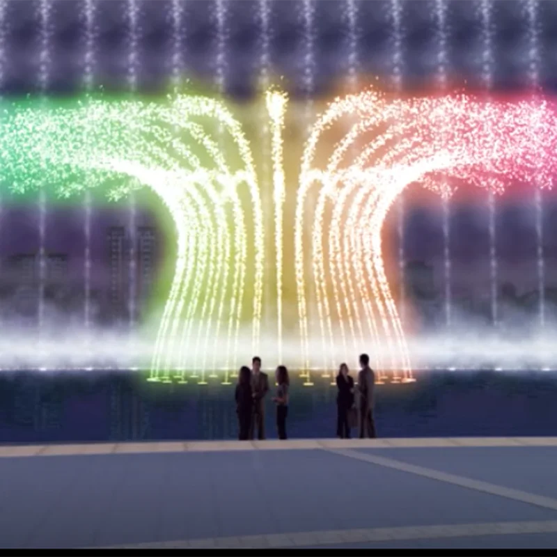 DMX512 China Wall Water Fountain Fireworks  Indoor Cast Iron  Rotating Swivel 2D Nozzle for Musical Fountain