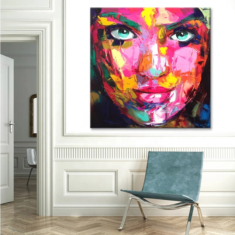 Hot Selling Textured Palette Knife Portrait Oil Paintings Beatiful Women other paintings wall art picture cuadros  graffiti art