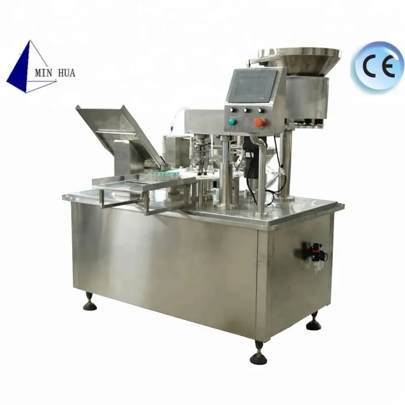 vial liquid filling and  sealing machine with two nozzle for 1-2ml