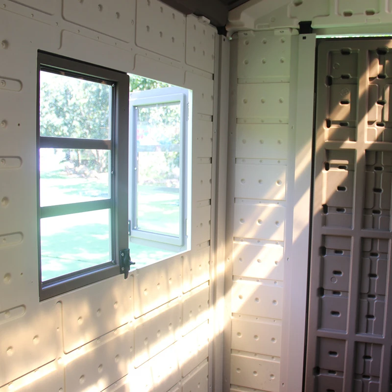 
Triple room middle size outdoor HDPE Plastic shed for garden storage 