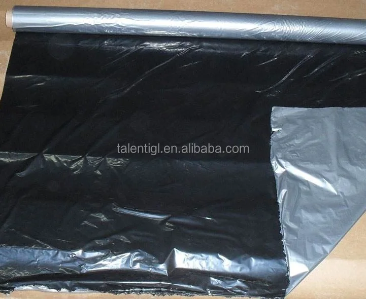 10 20 25 30 35 40 45 50 Micron Silver Black Agricultural PE Plastic Mulch Film Roll / Sheet for prevention grass growth