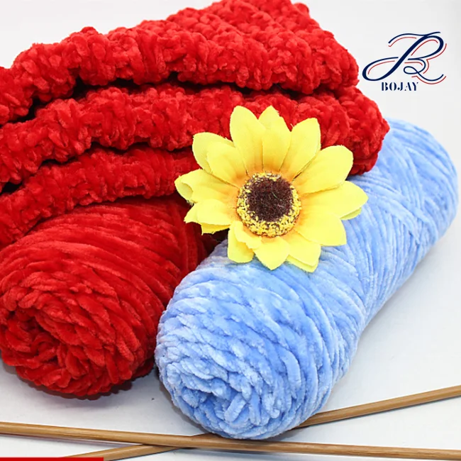 Новинка 2019, синельная пряжа Bojay толщиной 3 мм для ручного вязания и вязания крючком, 100% Полиэстеровая синельная пряжа