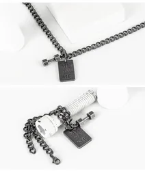 Maxhen88 Fitness Sports Bracelet ,Faith Belief ME VS ME Bracelet,Lock Dumbbell Bracelet for couple