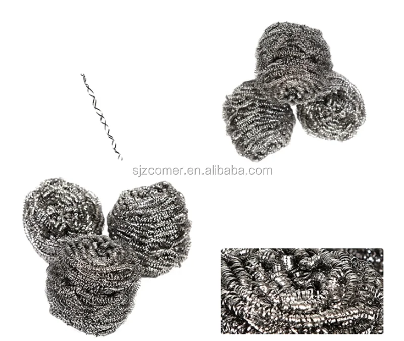 stainless steel material SS 430 pot sponge scourer / kitchen scrubber