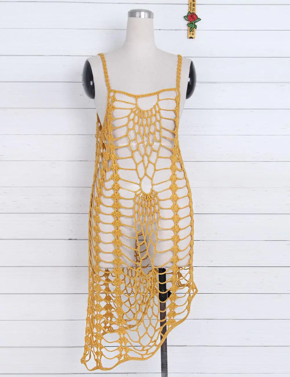
B21990A Women sexy Hollow-out hook crochet Knitted Dress 