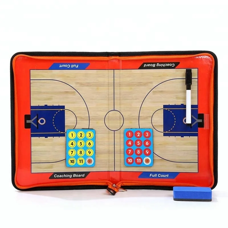 Folding Portable Magnetic Basketball Teaching Coach Tactics Board with Zipper