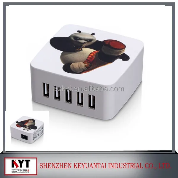 2016 New Design Mobile Phone 5V 7.8A 39W 5 USB Ports Charger for iPhone and Samsung