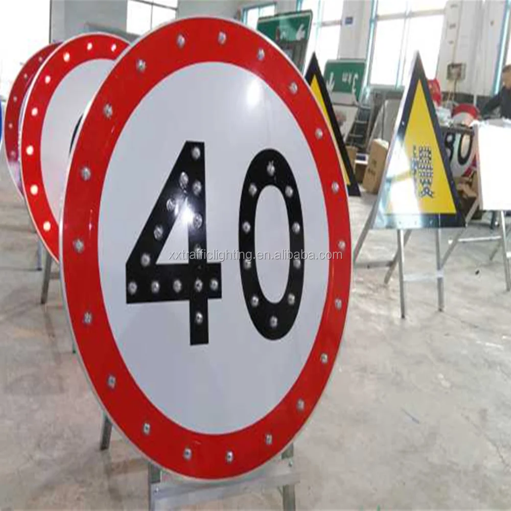 China alibaba supplier aluminum solar led traffic signs outdoor