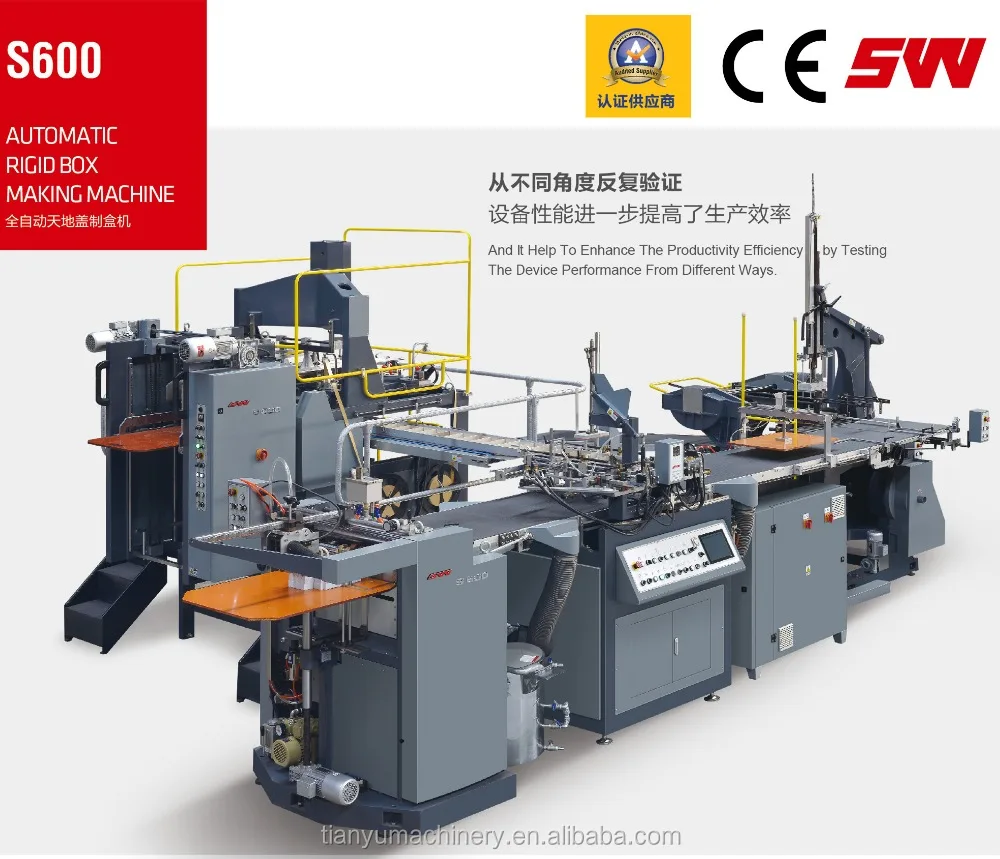 Чжэцзян, вэньчжоу ruian горячие продать хорошую цену s600 полностью автоматическая большая коробка making machine