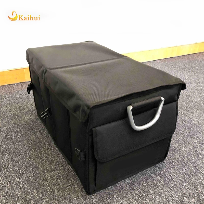 
Car Trunk Organizer with Foldable Cover, Heavy Duty Collapsible Cargo Storage Container 