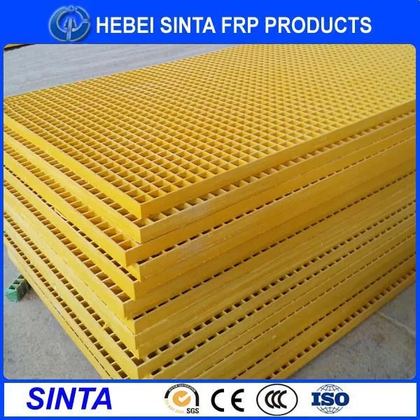 Fiberglass Plastic Floor Grid, Floor Grating with grit