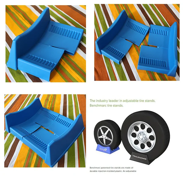 PTSR-014 логотип и цвет на заказ, регулируемый с полипропиленовой пластиковой напольной подставкой для шин, держатель для шин