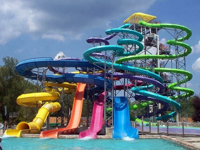 Fiberglass Spiral Slides for Amusement Water Park