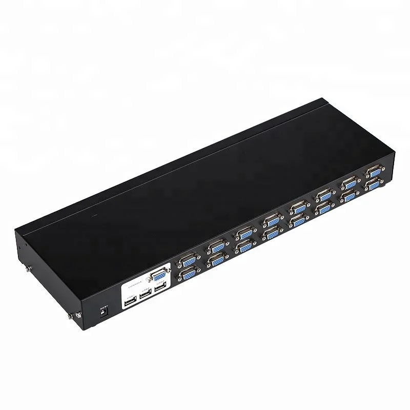
Remote Control 16 Port Auto Vga Hot Swapping Rackmount Usb2.0 Kvm Switch 