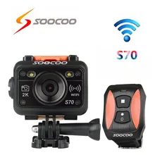 Original SOOCOO S70 WiFi Action Camera 2K@30fps 1080p@60fps Sports Camera with Wireless Watch Remote Control 60M Waterproof DV