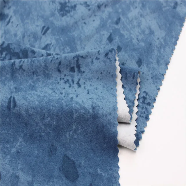 
New fashion DTY brushed apparel spandex material printed polyester fabric stores 
