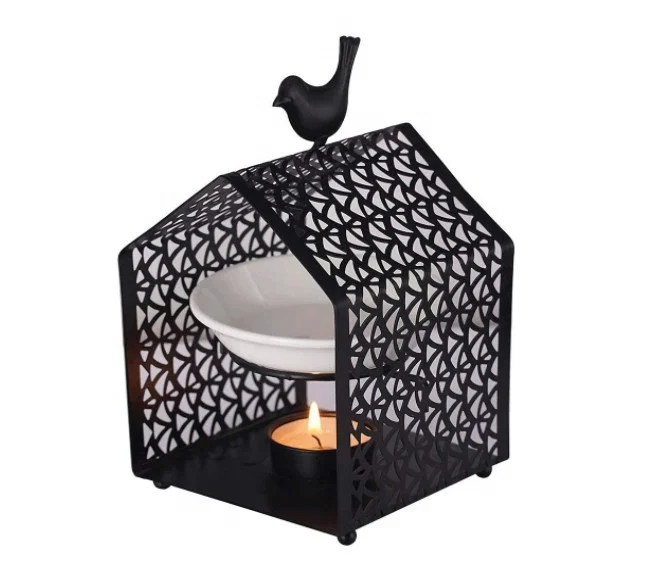 
Ceramic bird Iron Tea Light Holder Essential Oil Burner Candle Aroma Diffuser massage oil warmer 