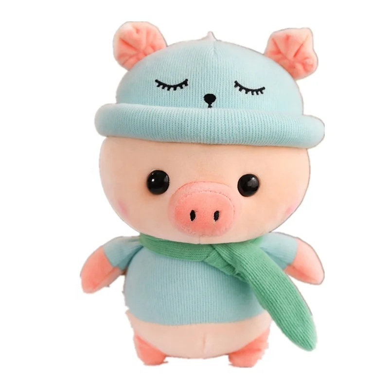 
scarf pig stuffed animal plush toy cute 
