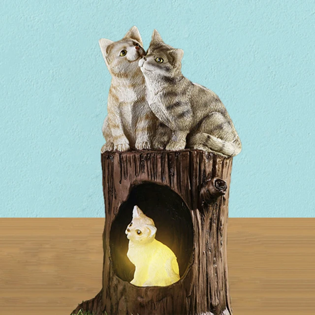 stump outdoor art animal meerkat garden resin Sculpture