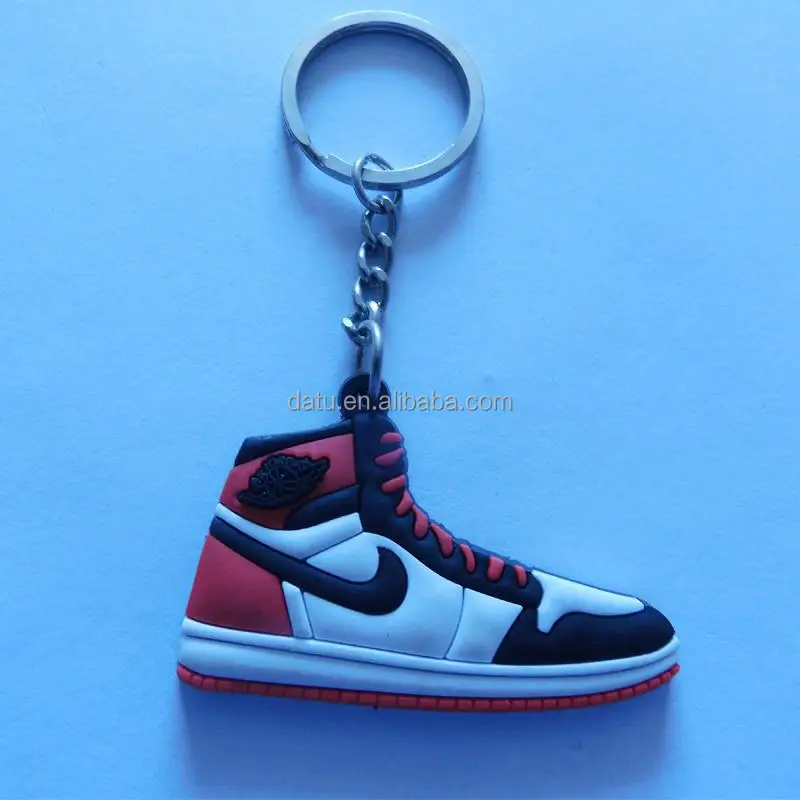 
soft PVC rubber mini running shoe keychain 