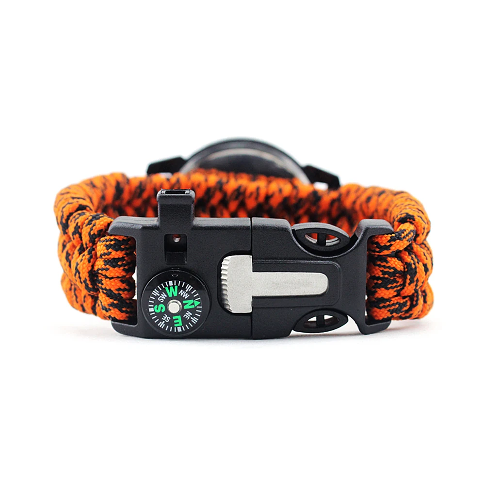 2023 Newly Wholesale Portable Survival Camping Hiking Outdoor Tool High Quality Mini Carabiner Keychain Multifunction Watch