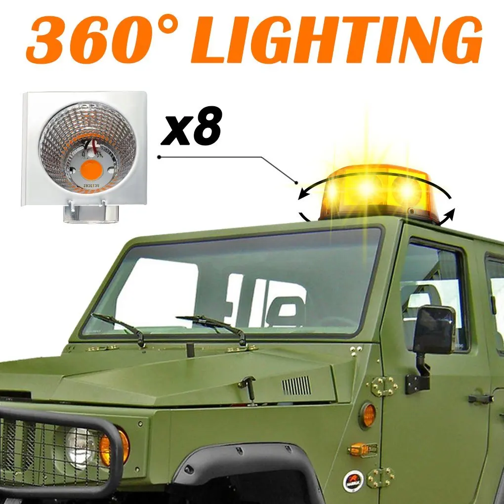 LED Strobe Amber Warning Flashing Bright Waterproof Emergency Vehicle beacon Lights for Cars and Trucks