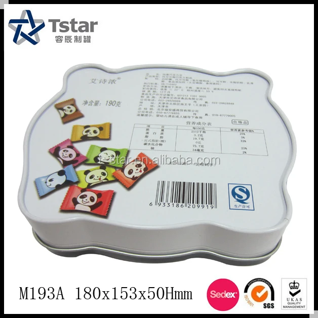 Pattern Shaped Gift tin  Box manufacture