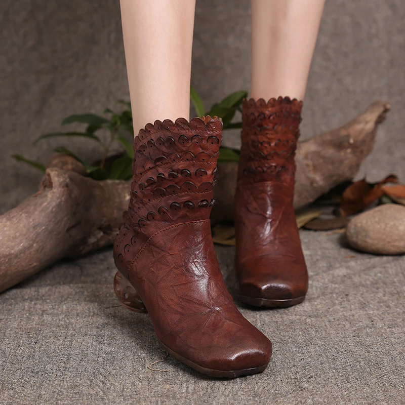 vintage style ankle boots