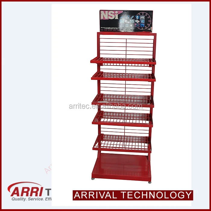 grocery store metal wire shelving tool storage display rack