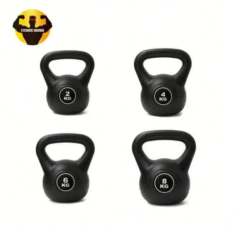 RAMBO Cement Black Plastic Competition Kettlebell