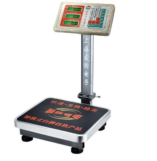 Blue Color LCD Display Rated 60kg Load Cell  Platform Scale 30*34cm Table Size,Heavy Duty Body,Stainless Iron Plate 5g Precision