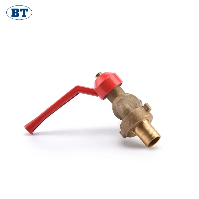 BT2007 Yuhuan brass low prices water ball bibcock taps indian supplier faucet
