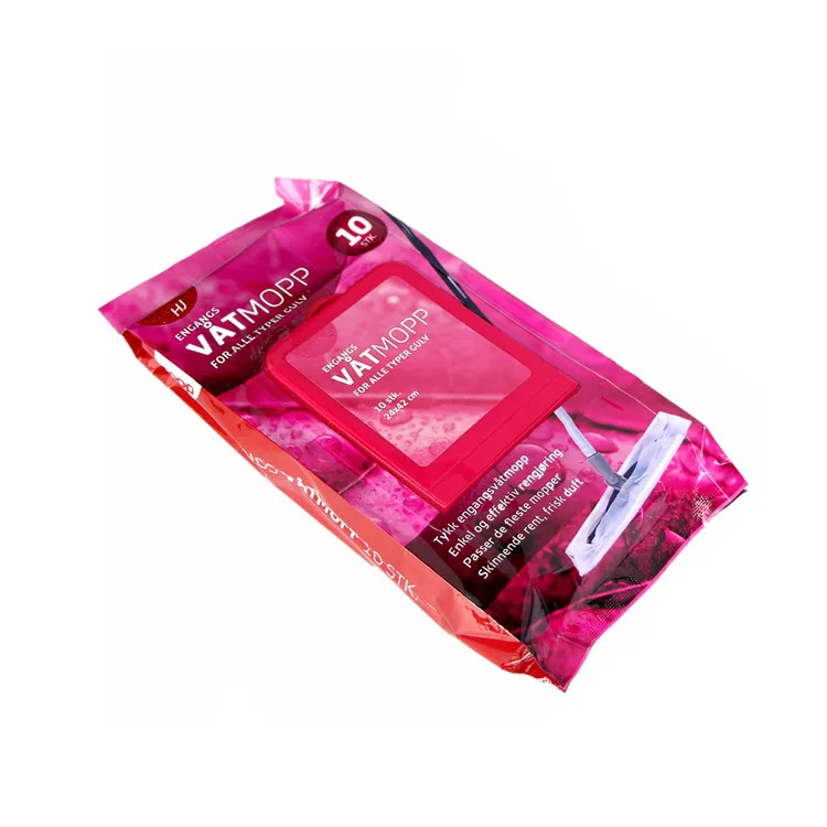 Cross-Lapping Design Nonwoven wet floor cleaning wipe