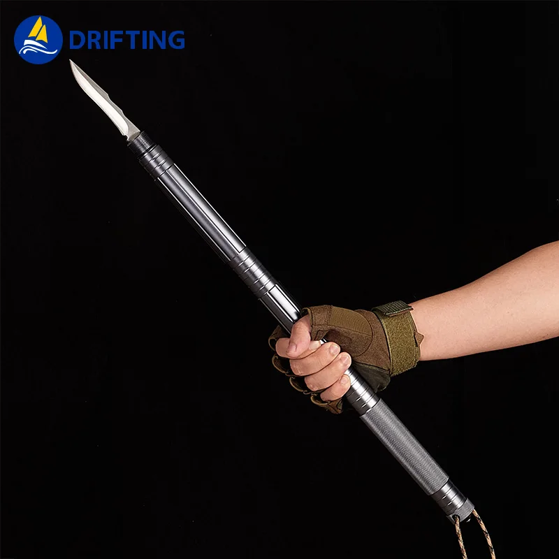 Multifunctional Outdoor Survival Tool Multi Sections Defense Tactical Walking Stick Portable Camping Alpenstock Emergency Tools