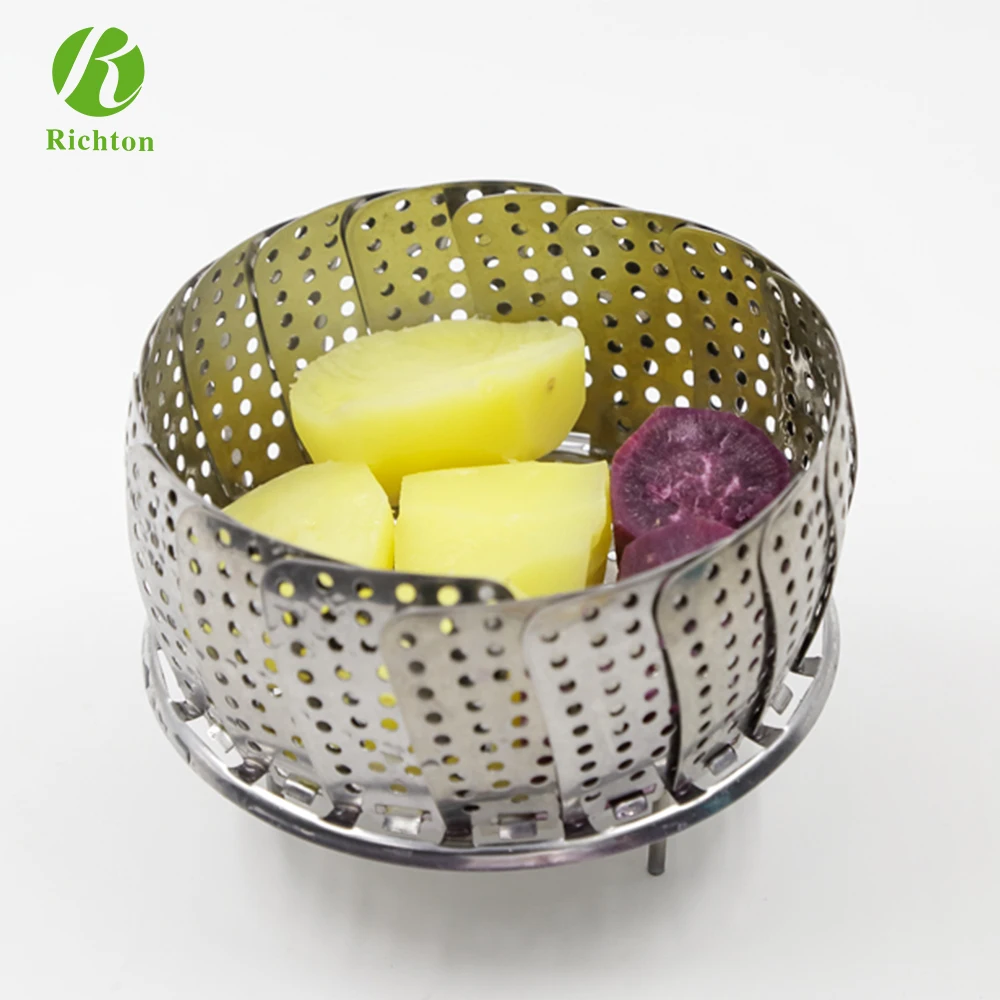 
Amazon Top selling best price 11inch stainless steel portable food steamer 