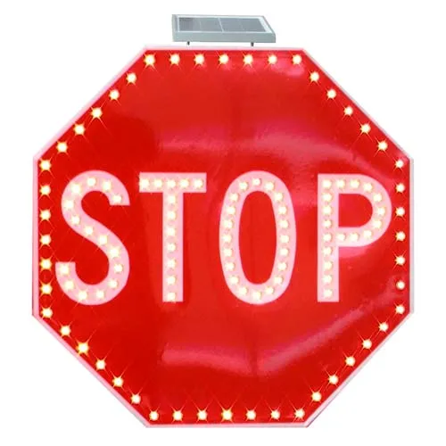 DingTing15 Custom Solar Powered LED Traffic Security STOP Sign