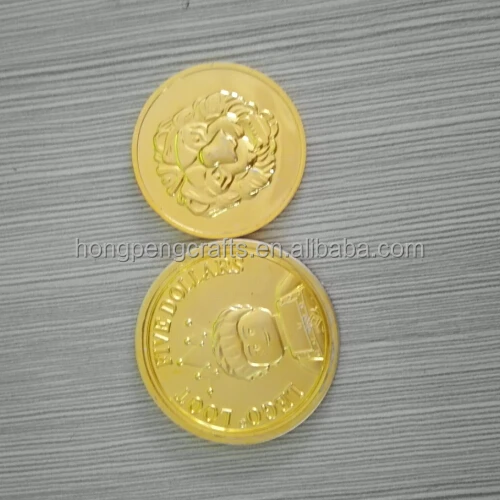 Профессиональная Изготовленная на заказ пластиковая дешевая антикварная поддельная Золотая монета