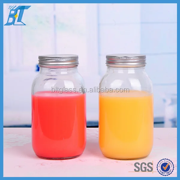Glass Preserving Jar Set Mason Jar for Canning Food with Sliver Lid 0.25L 0.5L 1L