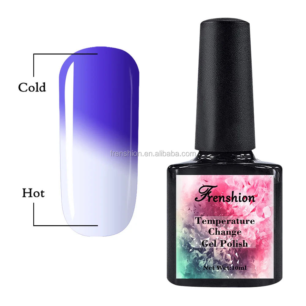 Thermal Color-chaging Gel Nail Polish Temperature Change Matte Top Coat Dark Brown Soak Off UV Gel Varnish