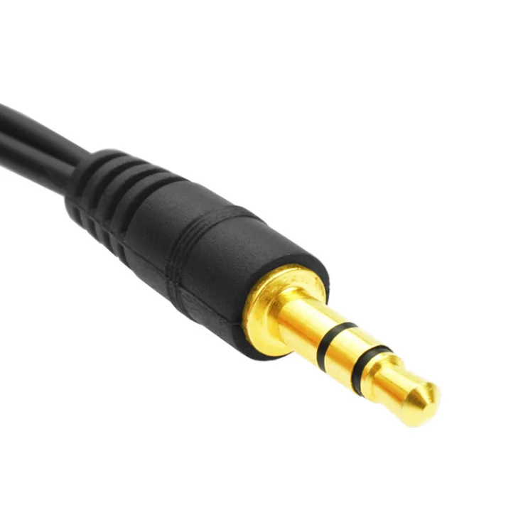 
3.5mm Stereo Audio Male to 2 Female Headset Mic Y Splitter Cable Adapter Oct30HW 