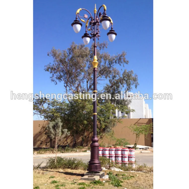 antique decorative cast iron Saudia Arabian H7.8M street lighting pole